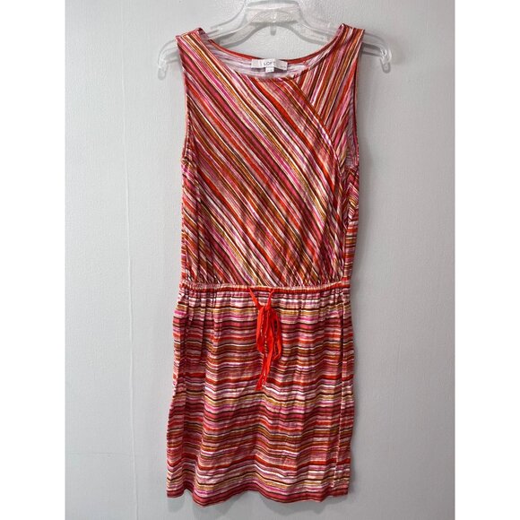 Ann‎ Taylor LOFT Womens Sleeveless Striped Dress Size M Petite - Picture 1 of 7